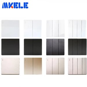 10A Eu 1/2/3/4/Gang 1/2 Way Wall Switch Push Button Switch Wall Light Switch PC Frame Panel On/Off Lamp Switch