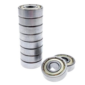 10pcs/set 608ZZ Ball bearings double shielded miniature carbon steel 608 bearing for fidget spinner 8*22*7mm