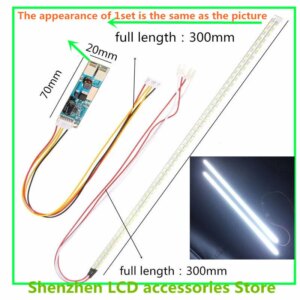 10piece/lot 17inch wide Dimable LED Backlight Lamps Update kit Adjustable LED Light For LCD Monitor 355MM