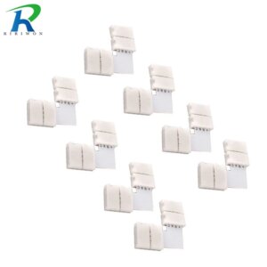 10x Clip-on L Shape 4Pin 5050 LED RGB String Solderless Coupler Connector Convenient Adapter High quality
