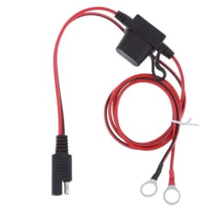 12V Charger Cable for Motorcycle Battery Terminal To SAE Quick Disconnect Cable Motorcycle Battery Output Connector