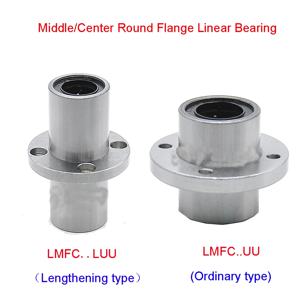 1PCS LMFC6-30UU LMFC6-40LUU Middle/Center Round Flange Mount Linear Bearings
