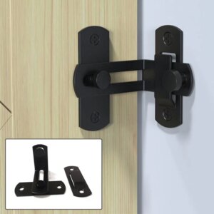 1pc Barn Door Cast Metal Hook Latch Lock Texture Country Rustic Decoration Ornament American Right Angle Sliding Door Buckle