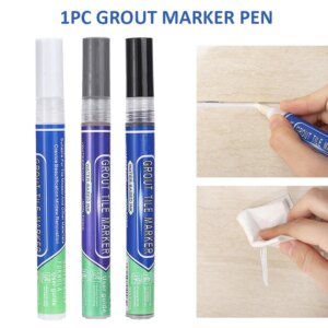 1pc Grout Pen Home Tile Grout Pen Water Resistant Kitchen Instant Tile Repair Anti Mould Black/Gray /White Grout Marker