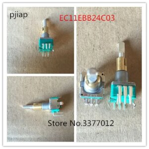1pcs ALPS dual EC11EBB24C03 dual encoder with switch 30, positioning number 15, pulse point handle 25mm
