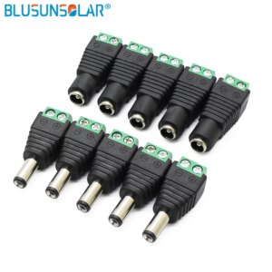 2.1mm x 5.5mm CCTV Cameras Female Male DC Power Plug Adapter DC Power Female Plug Jack Adapter Connector Male Plug Socket