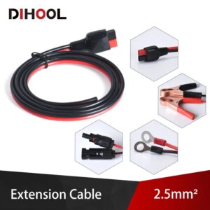 2.5mm² Extension Cable with Anderson Connector,Solar PV MC,M8 Ring terminal,Crocodile clips 30A 600V Power Battery Extended wire