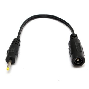 2.5mm x 0.7mm Male Plug to 5.5mm x 2.1mm Female Socket DC Power Adapter Power Conversion Cable Extension Switch Source Adapter