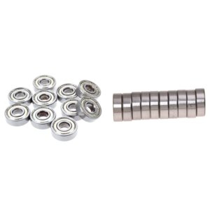 20 Pcs Ball Bearings Deep Groove Ball Bearings, 10 Pcs 626-ZZ & 10 Pcs 608 ZZ