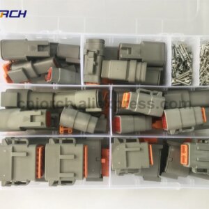 202pcs Deutsch DTM Waterproof Wire Connector Kit DTM06-2/3/4/6/8/12S DTM04-2/3/4/6/8/12P Automotive Sealed Plug with pins