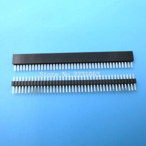 20PCS/Lot 1x40 Pin 1.27 mm Single Row Female & Male Pin Header connector