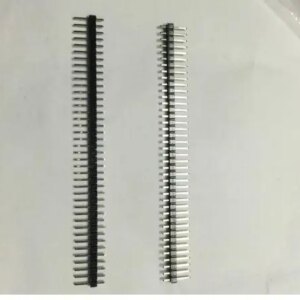 20pcs 40 Pin 1x40 Single Row Male 2.54 Breakable Pin Header Connector Strip for Arduino Black