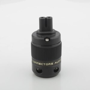 2pcs Audiocrast Rhodium Figure 8 C7 Power Plug hifi Audio speaker amplifier Electrical AC Power cord IEC Plug socket connector
