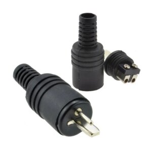 2pcs/lot 2 Pin Black DIN Plug Speaker And HiFi Connector Screw Terminals Connector Power Signal Plug Adapters