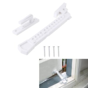 3 Set ABS Window Brace With Screws Window Sash Lock Child Safety Window Latch Window Stay Catch