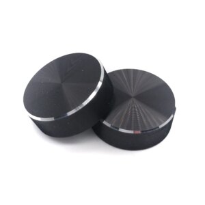 30*10MM Aluminium Alloy Potentiometer Knob Cap Encoder Volume Control Knob Audio Knob for 6 Mm D-axis Shaft Black