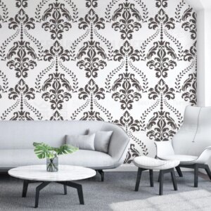 30 - 70 cm Stencils Damask Large Big Furniture Template For Decor Wall Painting Tile Patterns Luxury Baroque Retro Vintage S004