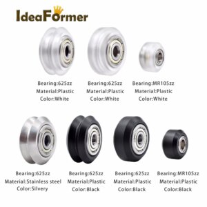 3D Printer Parts CNC Openbuilds Plastic Wheel POM MR105ZZ 625ZZ V-slot Bearing Bore 5mm Passive Round Gear Perlin Wheel Pulley