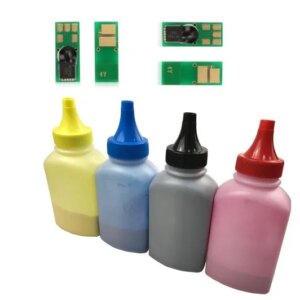 4 Chip and 4 Toner Powder for OKI C301 C301dn C321 C321dn MC332dn MC332 MC342 MC342dn MC342dnw MC342w MC342dw MC332MFP MC342MFP
