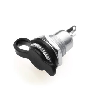 5.5mm x 2.1mm/5.5x2.5 DC Power Jack Socket Female Panel Mount Connector Metal Panel Mount Interface Plug Wire Terminals