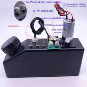 500ml UV Ink Cartridge Ink Tank with Liquid Sensor Stirring Motor Air Filter for UV Printer White Inks Sub Tank UV Bulk CISS
