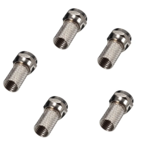 5Pcs Aluminium Alloy F Plug Connector RG6 Satellite Sky Virgin TV Aerial Cable Screw Twist Coax