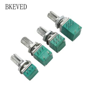 5pcs B5K B10K B50K B100K B500K RK097 RV097NS Audio Amplifier Sealed Linear Volume Potentiometer Resistor 15mm Shaft 3/5/6/8pins
