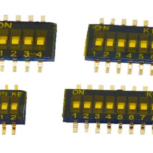 5pcs SMD SMT Slide Type DIP Switch 1P 2P 3P 4P 5P 6P 8P 10P 1.27mm Position Way DIP Black Pitch Toggle Switch Surface Mount PCB