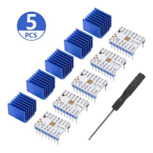 5pcs TMC2208 V1.2 Stepper Motor Driver Heatsink for 3D Printer Controller Mother Boards Reprap Ramps1.4 MKS Prusa i3 Ender-3 Pro