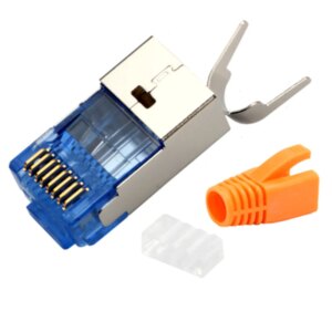 5set Connector Rj45 Cat7 Quality Crystal Head Lan Cable Adapter10Gb Ethernet Network Cable 8p8c Metal Shielding Modular Plug