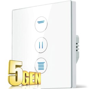 [5th Generation] CURRYDOUBLE Wlan roller shutter switch, percentage function, Siri, Alexa and Google