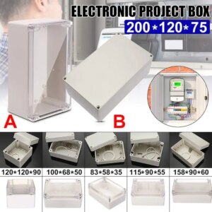 6 Size Waterproof Plastic Enclosure Box Electronic Project Instrument Case Electrical Project Box Outdoor Junction Box Housing