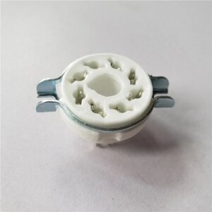 8pcs ceramic tube socket Large seat tube socket 8 pin GZC8-1 seat tube holder Silver foot for 6SN7/EL34/KT88/6L6/KT66