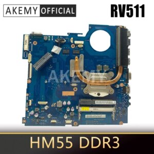 AKEMY for Laptop motherboard For SAMSUNG RV511 Mainboard BA92-07701A BA41-01432A HM55 DDR3 Free heatsink & HDD cable