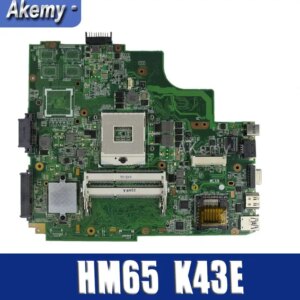 Amazoon K43SD/K43E Laptop motherboard For Asus K43E K43SD A43E P43E Test original mainboard HM65