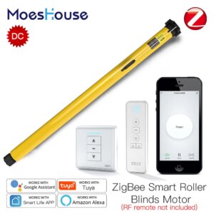 Automatic 25mm Smart ZigBee Tubular Roller Blinds Motor DC RF433 Remote 38mm Tube Smart LifeTuya Alexa Google Home Voice Control