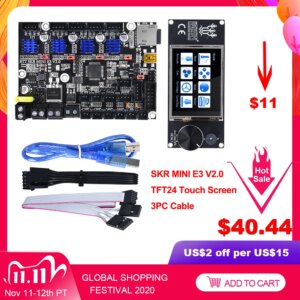 BIGTREETECH SKR MINI E3 V2.0+TFT24 V1.1 Touch Screen Control Board TMC2209 UART 3D Printer Parts For Creality Ender3 CR10 DIY