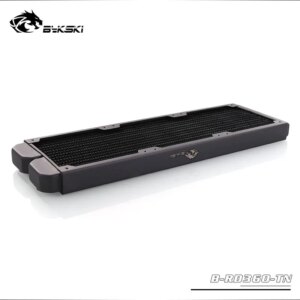 BYKSKI 28mm Thick Copper 360mm Single Row of Radiator Computer Water Cooling Liquid Heat Exchanger use for 12cm Fans B-RD360-TN