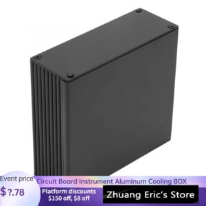 Circuit Board Instrument Aluminum Cooling Box DIY Electronic Project Enclosure Case 40*110*100mm for Heat-dissipating