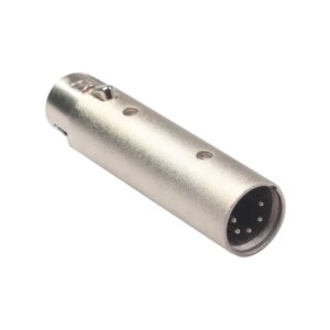 Converter 3 Pin XLR Female To 5 Pin XLR Male Connector Adapter For Camcorder DMX Signal Light
