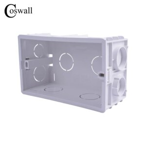 Coswall Thicken Deepen 56mm Depth Wall Internal Mounting Box 137*83*56mm For 146mm*86mm Size Wall Switch or Socket