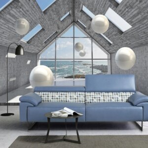 Custom Size Mural 3D Stereoscopic Space Circle Ball Photo Wall Cloth Living Room TV Background Decor 3D Wall Paper Wall Covering