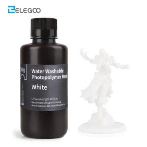 ELEGOO Water Washable 3D Printer Resin LCD UV-Curing Resin 405nm Standard Photopolymer Resin for LCD 3D Printing 500ml White