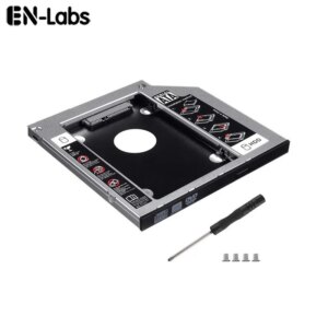 En-Labs 2.5 inches SATA 2nd HDD/SSD HARD DRIVE SATA to SATA caddy Tray for 9.5mm Laptop Universal CD/DVD-ROM Optical Bay Slot