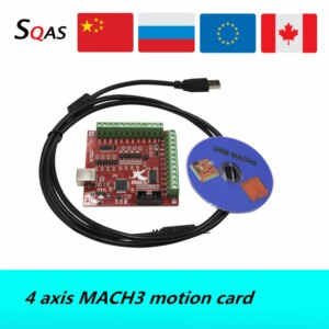 Eu warehouse CNC controller board 1 pcs 4axis MACH3 motion card+1 pc USB cable+1 pc CD with Installation software and tutorial