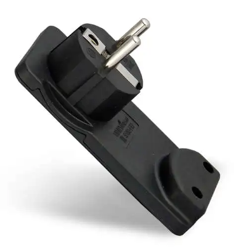 Fork-invisible electric. With ground. Black. 16A 250v universal 5565419
