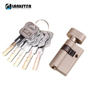 Full Copper Glass Door Lock core C-class Blade Ground Lock Half Locks Core Large 50 Single Open Lock Core 5 Pure Copper Key