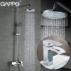 GAPPO Shower Faucets bath taps shower mixer tap waterfall basin faucets water sink mixer shower system