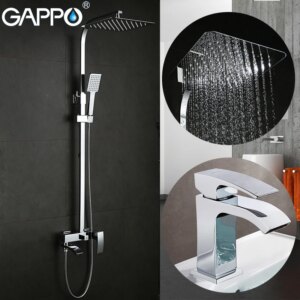GAPPO Shower Faucets bath tub taps bathroom shower set basin faucets basin sink tap shower system