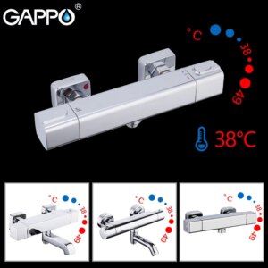 GAPPO Shower System thermostatic shower bath mixer with thermostat wall mounted shower tub faucet water mixer bath griferia